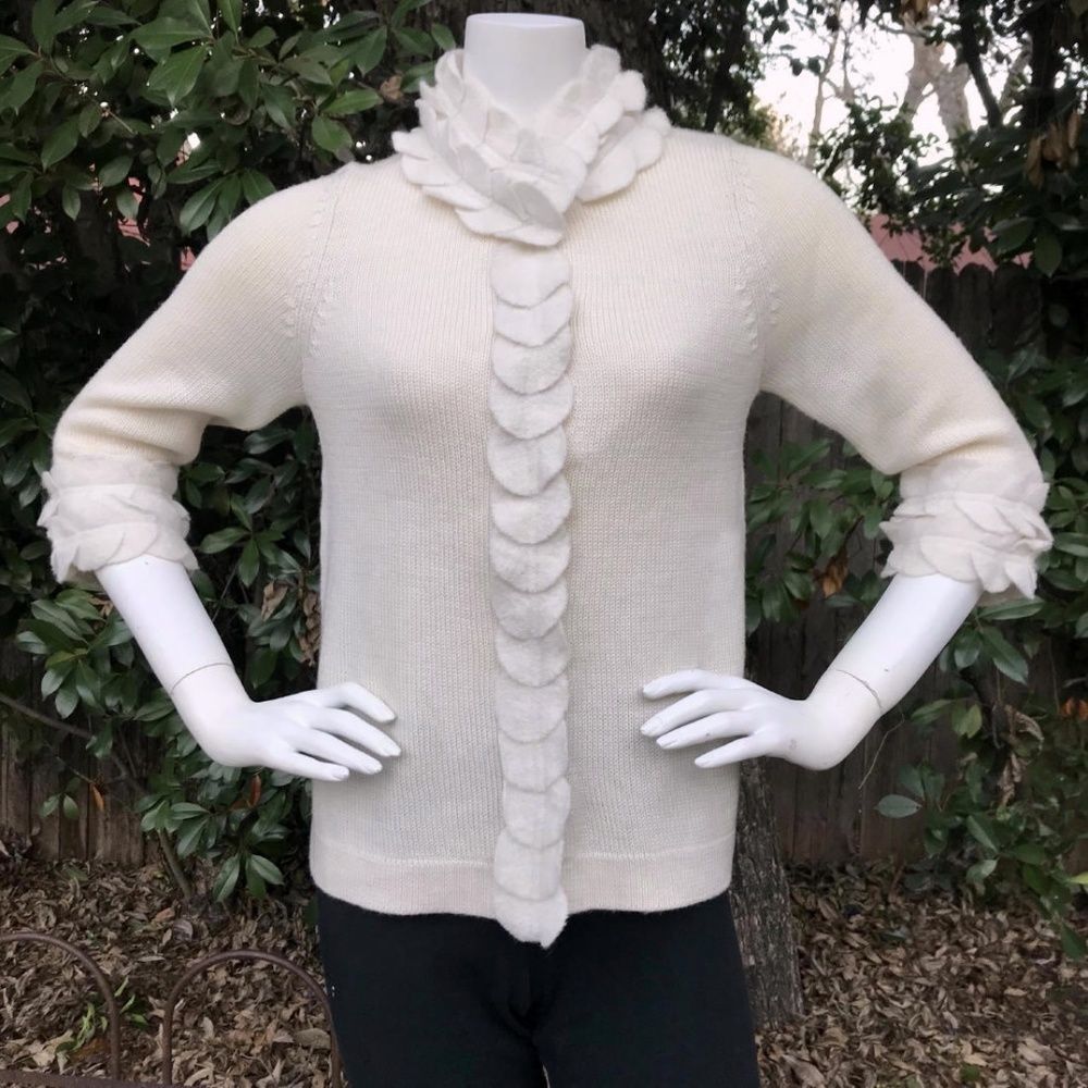 ANTHROPOLOGIE Moth SWALLOWS TWITTER Cardigan S XS - Picture 5 of 8